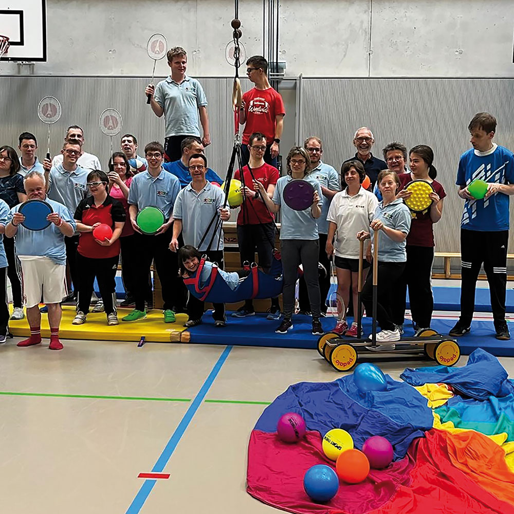 Gruppenfoto beim Sport